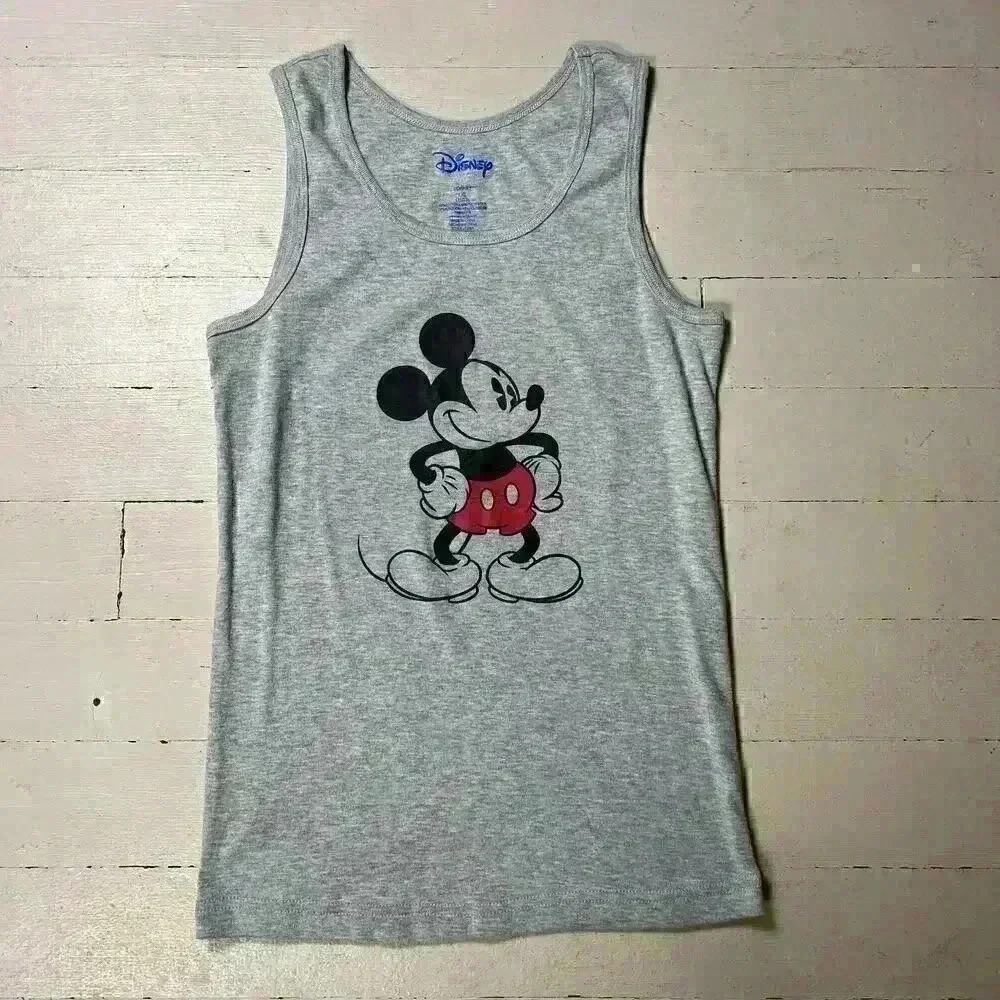 Grey Disney‎ Mickey Mouse Tank Top Girl’s Size Large 11/13